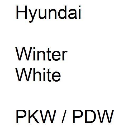 Hyundai, Winter White, PKW / PDW.